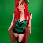 Poison Ivy on green background